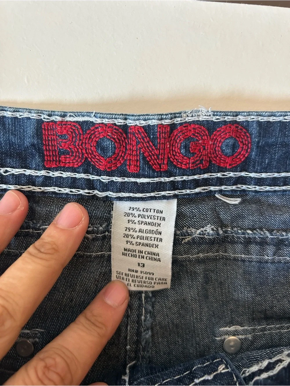 BONGO Women's Medium Blue Straight-Leg Jeans
